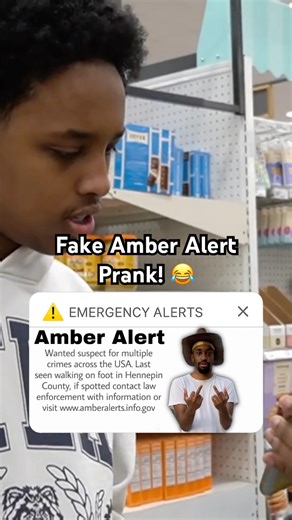 Fake Amber Alert Prank! #prank #shorts