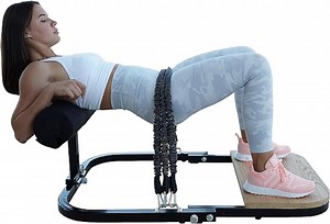 BootySprout Hip Thrust Machine for High Resistance Glute Training - Home Gym Workout, Black