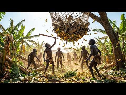 Prehistoric Survival Story | Hominid Crops Destroyed by Monkey Troop — They Set a Trap to Fight Back
