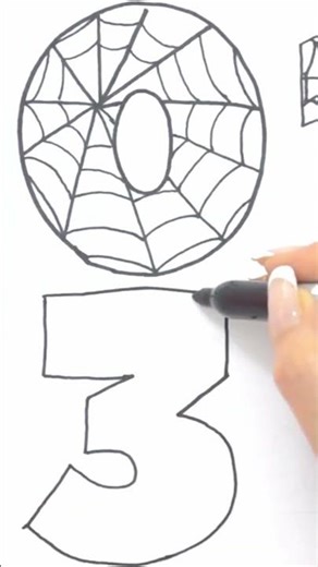 🔴 how to draw and color Spider numbers ❗ #drawings #spiderman #avengerscoloring #spidernumbers