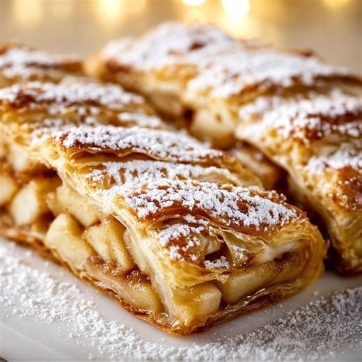 Want a dessert that’s flaky, fruity, and irresistible? This Puff Pastry Apple Strudel is pure magic! Puff Pastry Apple Strudel 🍎🥐 Juicy, cinnamon-spiced apples wrapped in golden, flaky puff pastry create a stunning and delicious dessert in minutes. It’s elegant enough for guests but easy enough for any night you’re craving something sweet and comforting. One bite, and you’ll be hooked! The full recipe liink is in 👉🏻 Coʍ..еոτ 💬, bake this irresistible strudel today! #reelsfacebook #foodlover