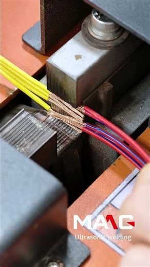MAAG Ultrasonic Cable Harness Welding Machine — with post-weld resistance nearly zero.