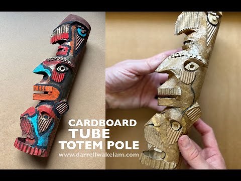 Cardboard Tube Totem Pole
