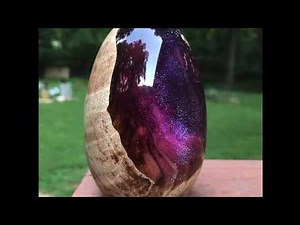 Making a Wood and Resin Galaxy Dragon Egg