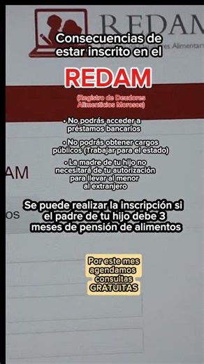 Inscripción de REDAM