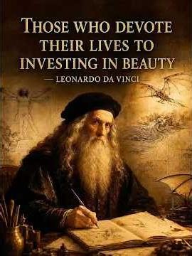THOSE WHO DEVOTE THEIR LIVES TO INVESTING IN BEAUTY - LEONARDO DA VINCI