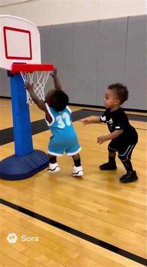 Kids playing basketball