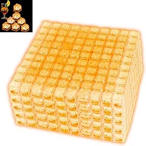 Nonley 500 Pack Light Up Ice Cubes Bulk, Orange LED Ice Cube for Drinks, Waterproof Flashing Glow in The Dark, LED Drink Lights for Bar Club Wine Wedding Party Decor