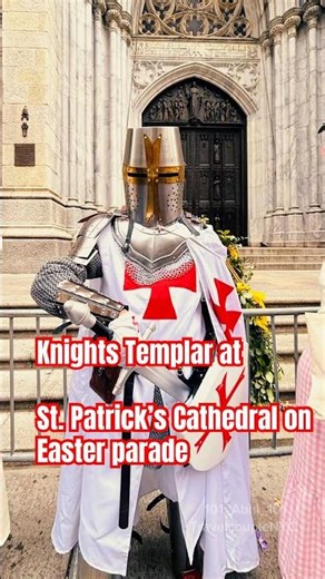 FIRST Knight Templar EVER at NYC Easter Parade?! #KnightTemplar #FifthAvenue #StPatricksCathedral