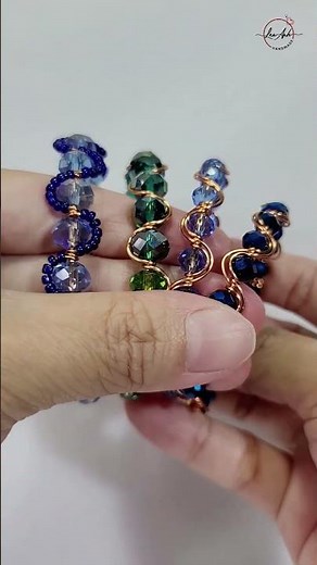 Wavy Bracelet - Free tutorial video link above the title #shortsvideo #handmade #wireworks