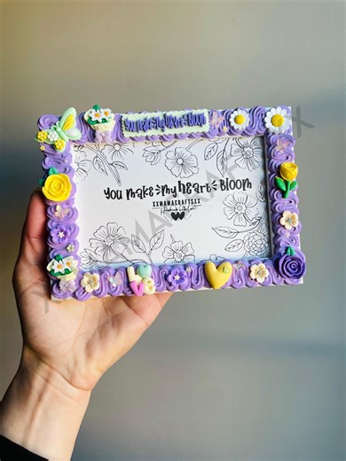 Handcrafted Spring Frame, 4 X 6 Photo Frame, Floral Frame, Mother's Day - Etsy