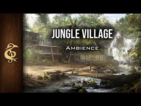 Jungle Village | People, Animals, Realistic Ambience | 1 Hour #dnd