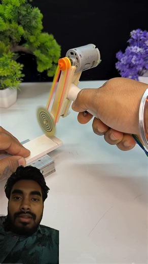 Mini Cutter machine with Dcmotor #experiment #dcmotor #motorbuilding #diy #tech #motor