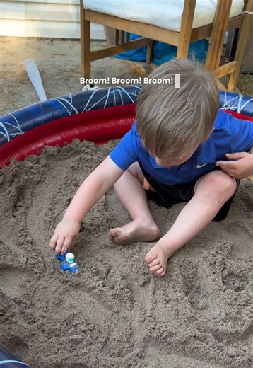 Definitely recommend filling the kiddie pool with sand this summer! #housetohome #toddlersoftiktok #sandpit