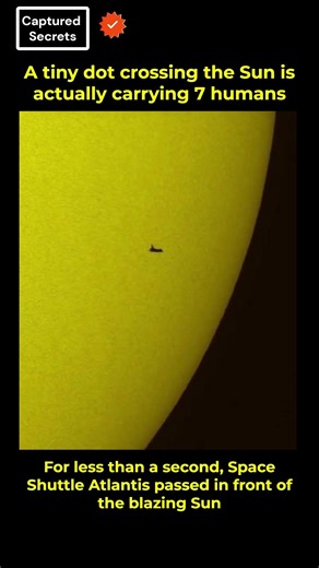 That Tiny Dot Is a Space Shuttle Carrying 7 Humans 🌞😮