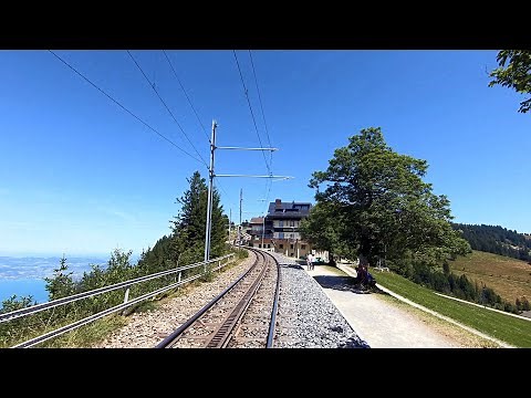 Driver's Eye View - Rigi Mountain Railway (Switzerland) - Cogwheel Train - Vitznau to Rigi Kulm