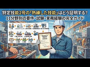 特定技能2号の「熟練した技能」はどう証明する？11分野別の要件・試験・実務経験の完全ガイド