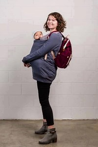 4.4K views · 40 reactions | #Breastfeed and stay warm while wearing your baby! Front or back carry- pull this super versatile pullover on over your favorite carrier and be ready for wherever the day takes you! 櫓❤ | Latched Mama | Facebook