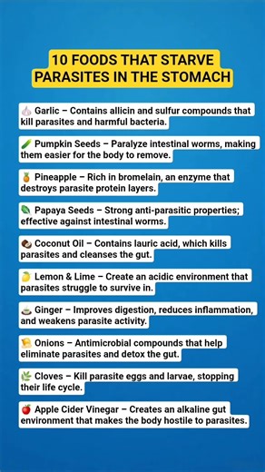 10 Foods That Starve Parasites in the Gut