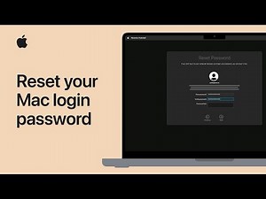 How to reset your Mac login password | Apple Support