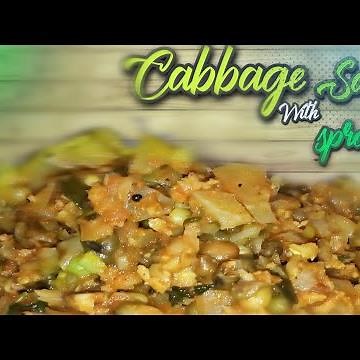 Cabbage sabzi recipe|cabbage sabzi sprouted green gram|cabbage green gram sabzi Recipe| South Indian