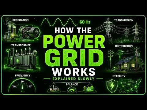 How the Power Grid Works Explained Slowly (For Sleep)