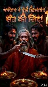 Why did God himself feed food to a saint / Saint's stubbornness and God's play 🔥 #youtube #shorts...