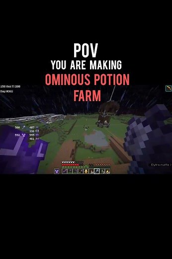 Pov: you are making a Ominous Potion Farm 😭🤌 #minecraft