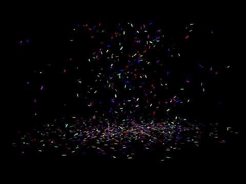 Confetti Falling Black Screen | Colorful Confetti Falling Down Green Screen in Slow Motion