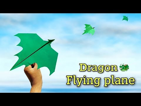 How to make Dragon plane 🐲, Flying paper dragon, Long flying dragon, Paper flying new plane