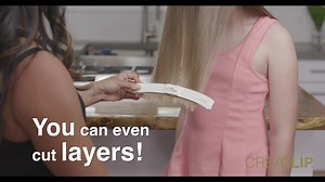 The CreaClip works on all hair types - bangs, layers, split ends and more! Saving you and your family hundreds of dollars each year. Get the Original CreaClip as seen on Shark Tank now! | Original CreaClip