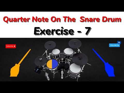 Quarter Note On The Snare Drum Exercise - 7 (160 BPM - 4/4 )