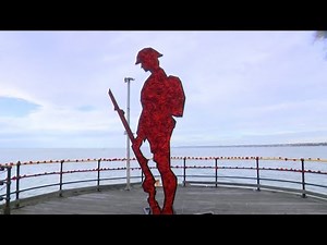 Video shows striking 110,000-poppy display on Southend pier (2) (UK) 5/Nov/2025