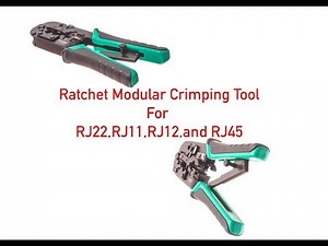Ratchet Modular Crimping Tool for RJ22, RJ11, RJ2, and RJ45 P#93-100-010