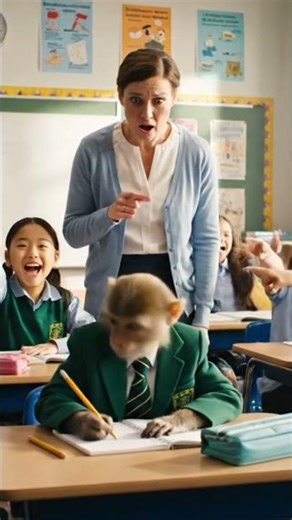 🐵 Look a Monkey! The Funniest Writing Monkey on Camera#youtubeshorts #shorts