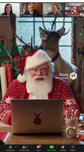 Santa’s Zoom Call Goes VERY Wrong 😂🎅💻 #SantaFail #ZoomComedy #holidayshorts