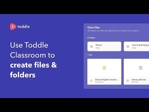 Use Toddle Classroom to create files & folders | Effective class management