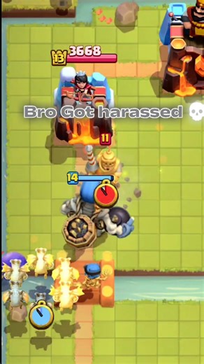 Totally harassing #clashroyale