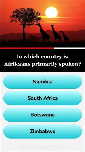 In which country is Afrikaans primarily spoken?