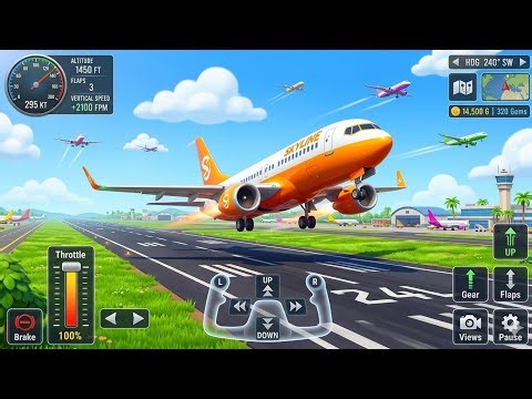 Airplane Landing 😱 | Flight Airplane City Pilot Simulator Android Gameplay