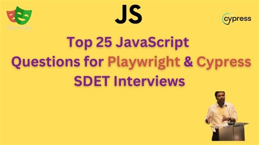 JavaScript Interview Prep with Playwright Cypress Examples | Rahul Shetty (Venkatesh) posted on the topic | LinkedIn