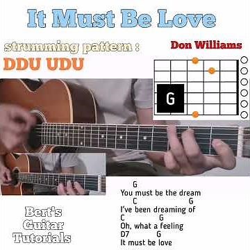 It Must Be Love - Don Williams guitar chords w/ lyrics & strumming tutorial