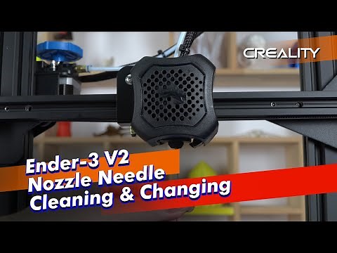 Ender-3 V2 Nozzle Clean with Needle and Nozzle Change Tutorial