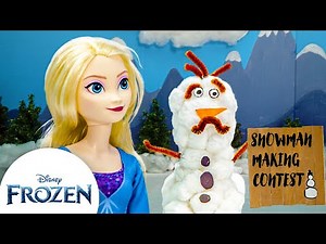 Elsa's Snowman Making Contest | Frozen Friends Club