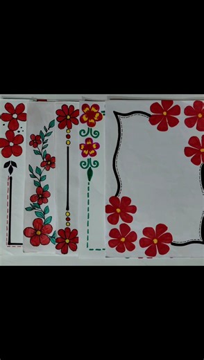 Border designs (red colour)