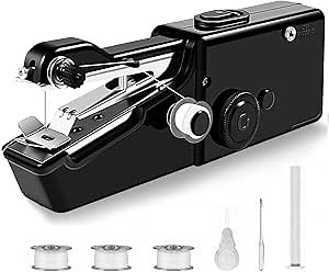 Ponal Handheld Sewing Machine, Portable Sewing Machines, Easy Operate Mini Sewing Machine for Beginners, Electric Sewing Machines for Various Fabrics, Tool Kit for Clothing Repair and Sewing Crafts