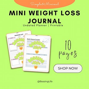 Weight Loss Tracker Journal | Printable Fitness Planner (digital Download) - Etsy Canada