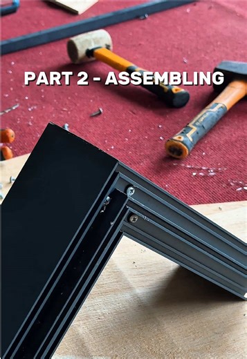 Assembling 45° Curtain Wall Aluminum Profile Tutorial