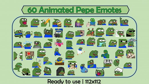 60 Animated Pepe Emotes Pack for Twitch and Discord #1 | Twitch Meme Emotes | Discord Emotes | Emotes for Streamers and Gamers | Emote Pack - Etsy