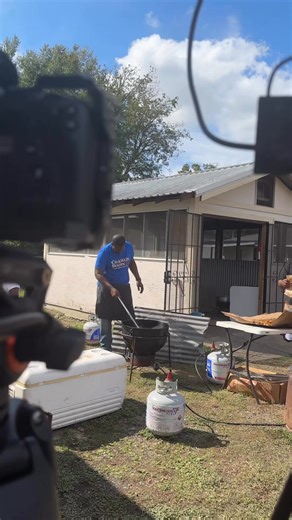 Brice & Choc on the cracklin pot…. #TheDeClouetWay Coming soon- The Old Way Still Cuts: A Creole Boucherie A Milton Arceneaux Documentary Film #creole #creoleculture #cracklin #louisiana #zydeco #zydecomusic | Creole Culture